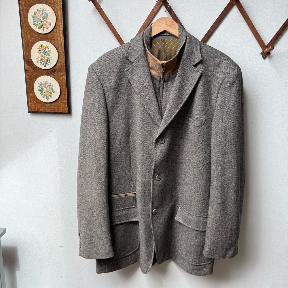 Herringbone Wool Blazer